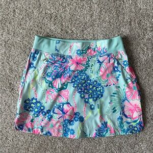 Lilly Pulitzer Blue and Pink Bubble Mini Skirt Resort Wear